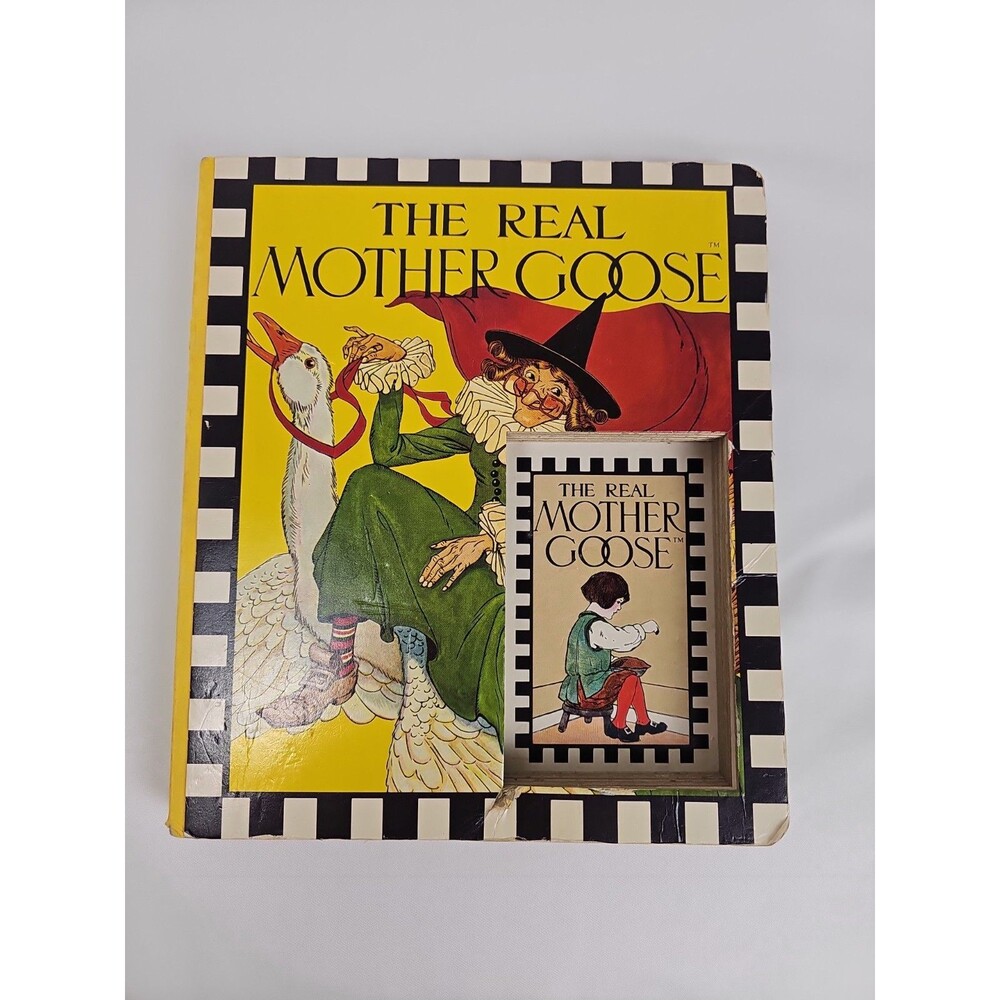 The Real Mother Goose Cassette Board Book Rand McNally Blanche Fisher Wright